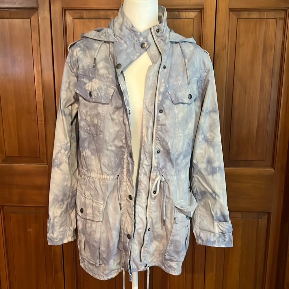 Talula blue tie-dye cotton windbreaker SZ S